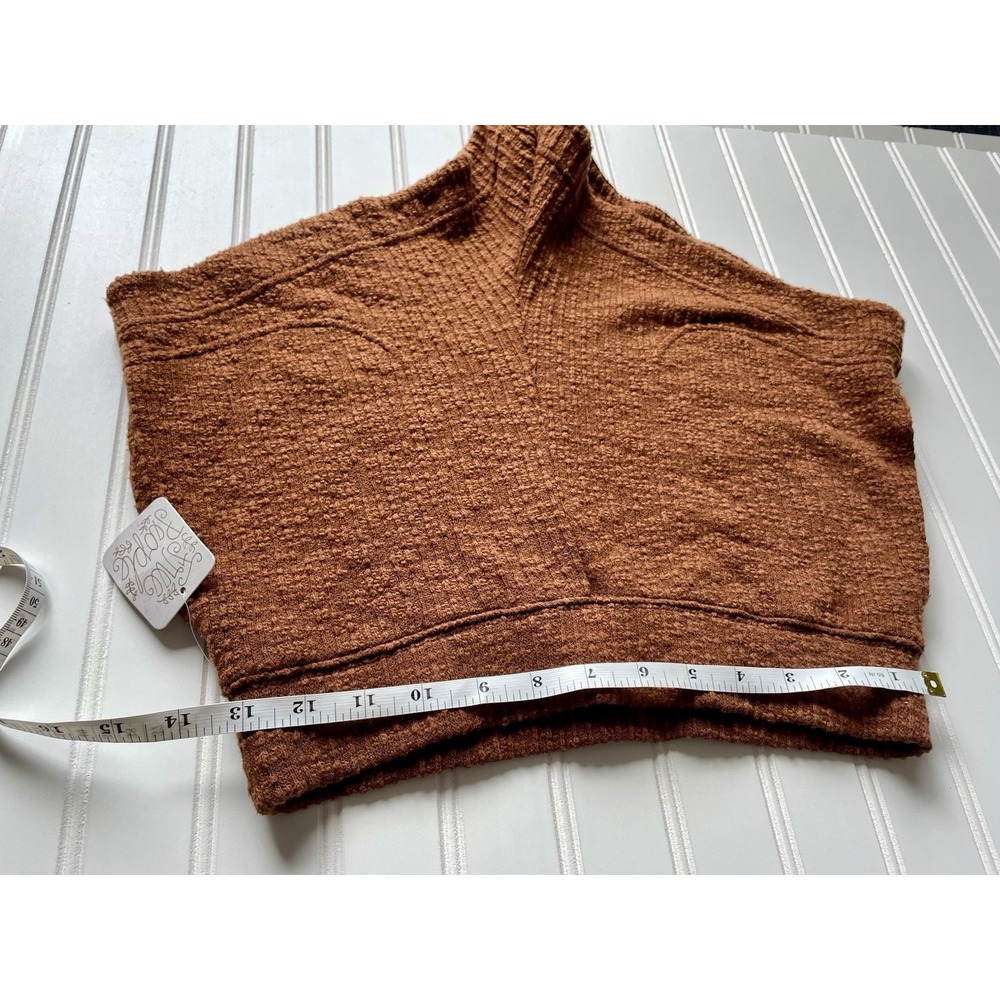 NEW Free People HiRise Sweater Knit Shorts Sz S Pockets Brown Goblin Pirate Fall - Picture 6 of 12